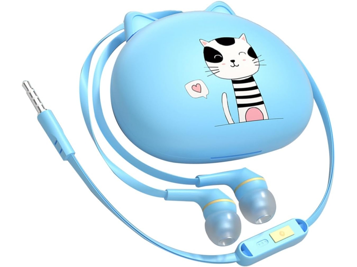 Fones de Ouvido Intra auriculares com Fio, Microfone e Cabo, Compatíveis com Celulares. SFUSHOS