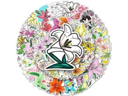 Adesivos De Flores De Lírio Vibrantes Para Crianças, Meninos, Meninas E Adolescentes, Adesivos Estéticos De Vinil À Prova Dágua Aquaforge
