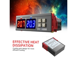 Controlador de Temperatura com Display Duplo e Sonda Ntc para Incubadora Geladeira 24v | S/MARCA