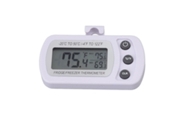 Termômetro Para Geladeira, Prático, Compacto, Digital, Para Freezer, Para Uso Doméstico, Abs, Branco, Pequeno, 1 Unidade