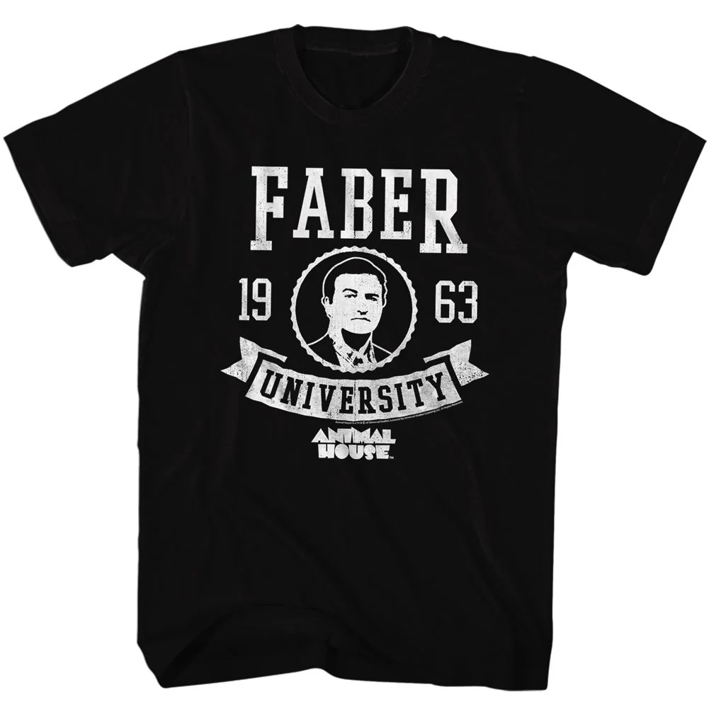 Rockinstone Animal House Movie Faber Black Adult T-shirt Size:xl