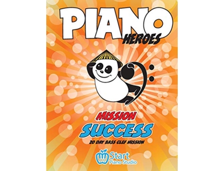 Livro Piano Heroes 20 day Bass Clef Mission Success de Valentyna Komisarenko Eugene Komisarenko (Inglês)