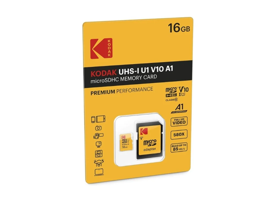 Cartão de Memória Micro Sd KODAK 256 Gb Classe 10 Armazenamento de Alta Capacidade e Alto Desempenho com Adaptador Sd, Compatível com Smartphones