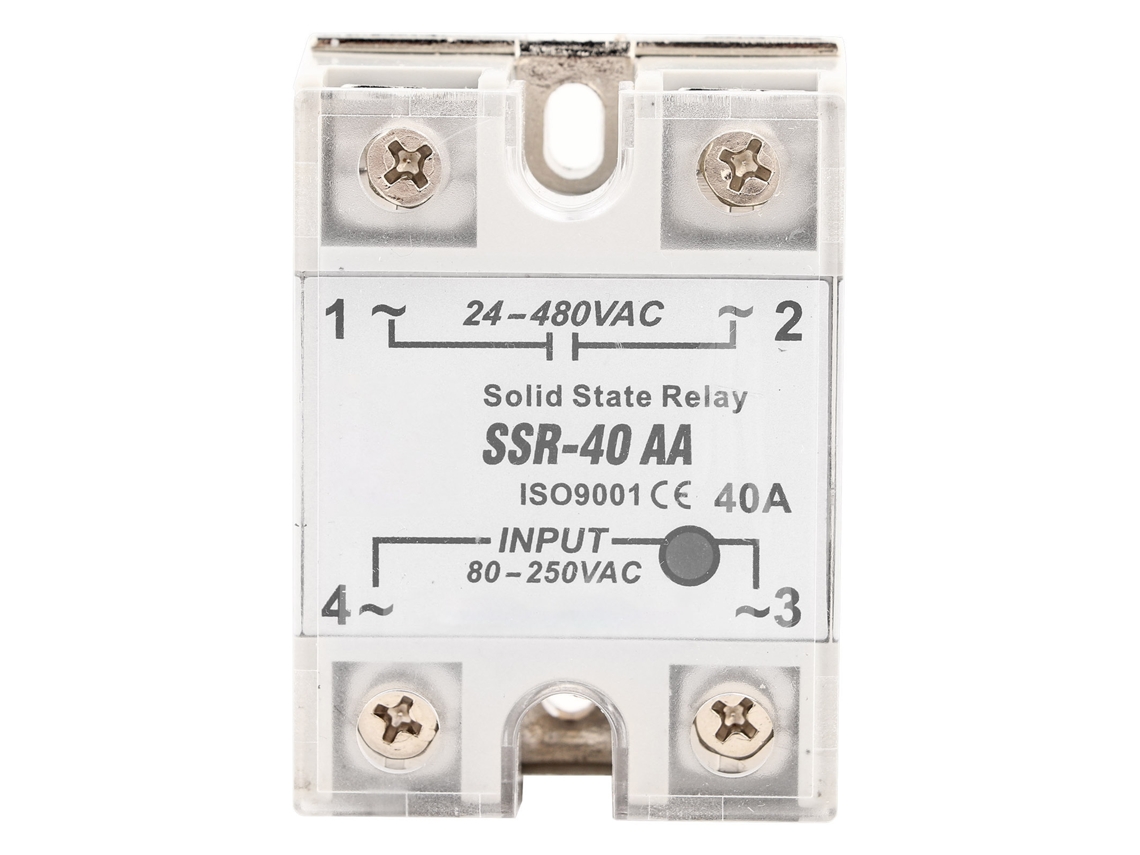 Módulo De Relé De Estado Sólido Ac-ac Ssr 40aa 40a Entrada 90-250v Ac Saída 24-480v Ac