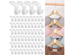 Conectores para Cabides Conjunto com 64 Peças Mini Ganchos Brancos NICECEE