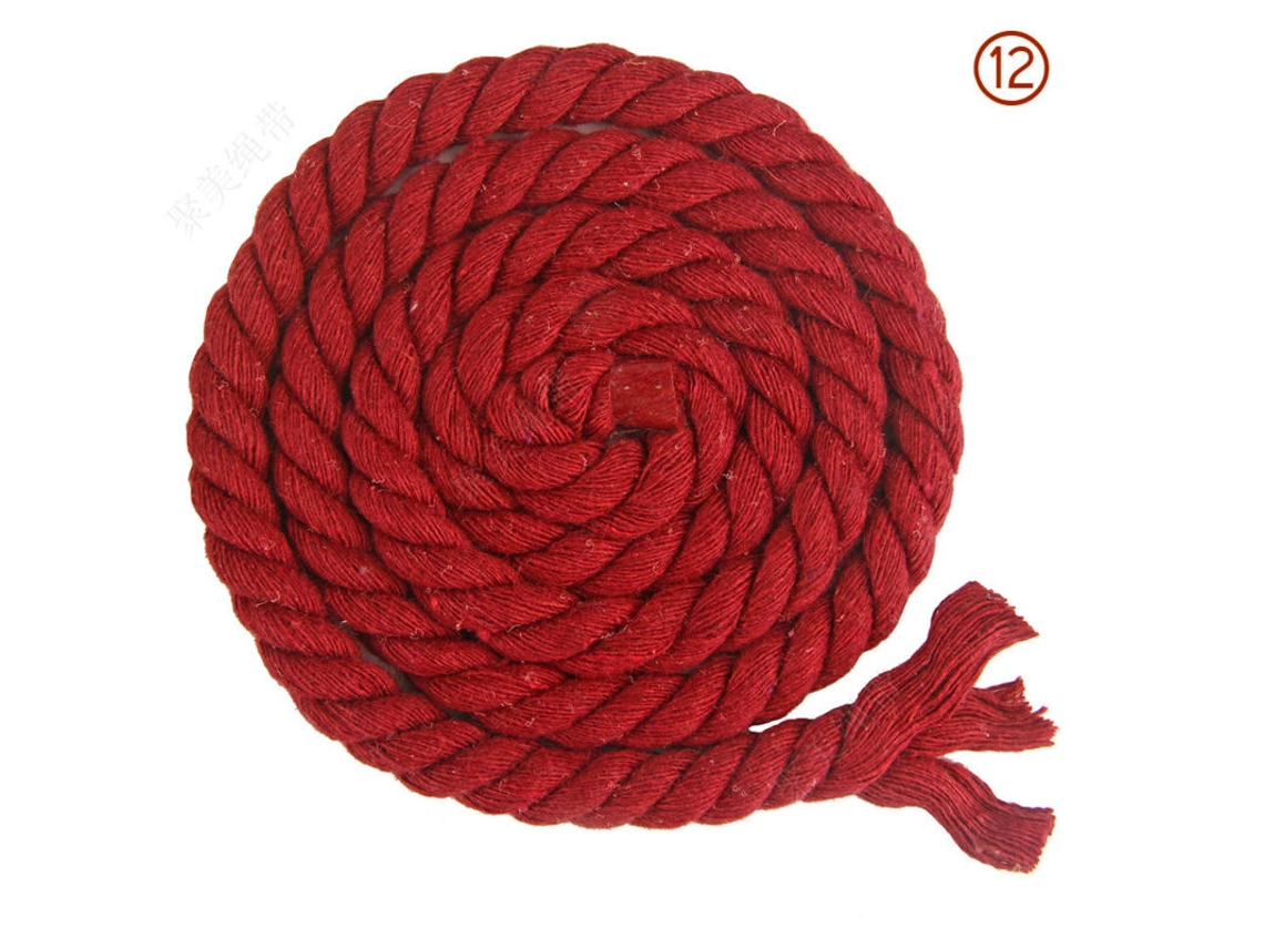 Lurelia Corda Macramê Algodão 8 Mm X 20 Metros 3 Fios Para Tricô Decoração Diy
