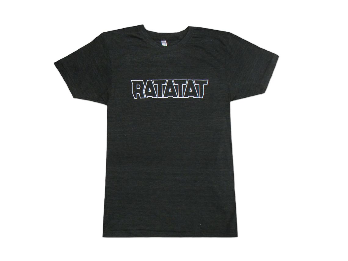 Ratatat Ratatat White Outline Logo On Bl ROCKINSTONE Size:xxl