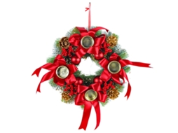 Grinalda de Natal com Suporte para Vela Decoração de Centro de Mesa NEVEANCE