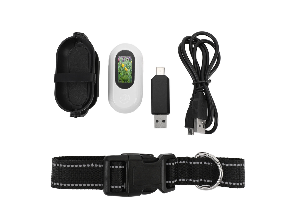 Câmera De Colar Para Pet Wifi 1080p Ajustável 128gb