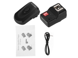 Disparador sem fio PT-16GY para flash com 16 canais, receptor e speedlite.
