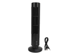 Ventilador De Chão Inteligente, Preto, Silencioso, Com 2 Velocidades, Potente, Sem Pás, Estilo Torre, Para Casa, Quarto, Escritório E Sala.