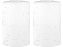 Conjunto De 2 Abajures De Vidro Cilíndricos Para Luminárias Pendentes, Acessório Decorativo Para Lâmpadas