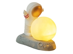 Lâmpada de Mesa Cute Luz Quente Dourada Lunar para Quartos