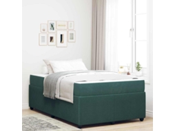 Vidaxl Estrutura Da Cama Verde Escuro 120 X 190 Cm Tecido