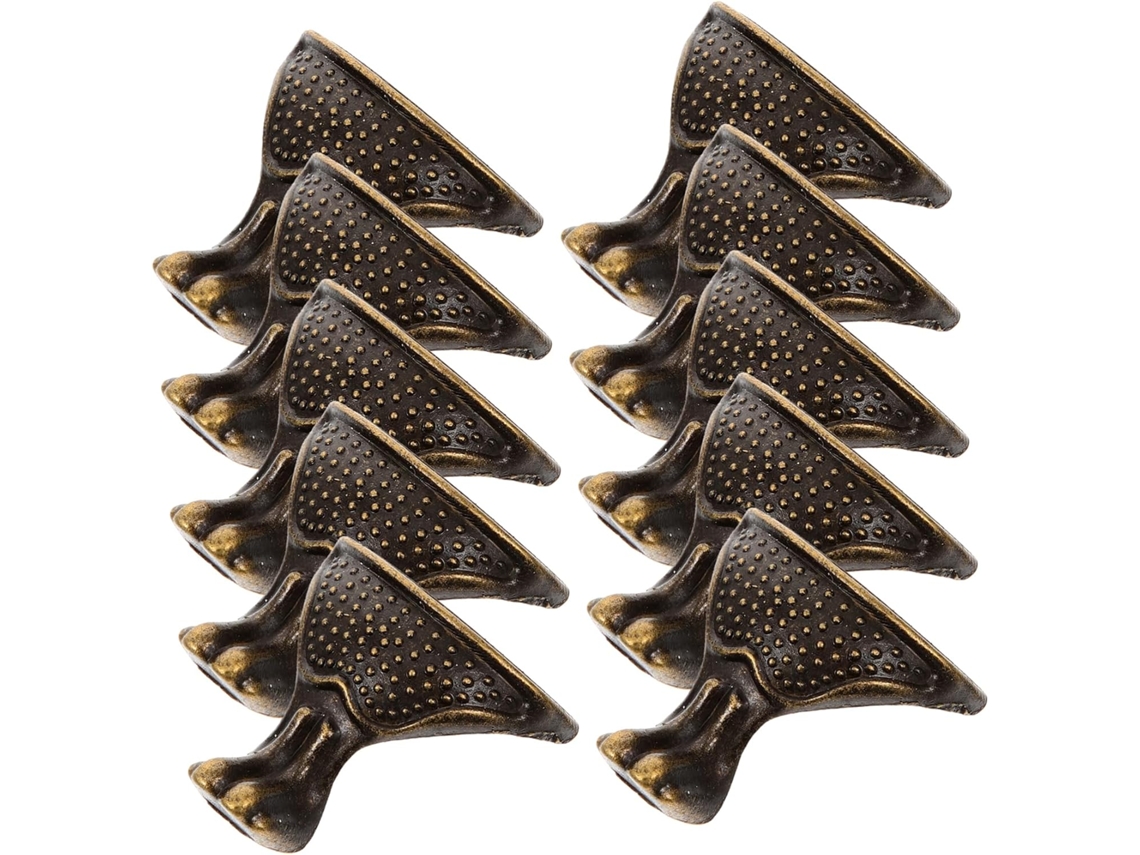 Lurrose Conjunto De 10 Pés Móveis Em Liga Zinco Para Sofás E Cadeiras, Com Acabamento Em Bronze, Para Sala De Estar