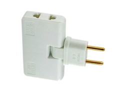 Adaptador de Tomada UE 3 em 1 Extensor Giratório 180 Graus Mini Tomada AQUAFORGE