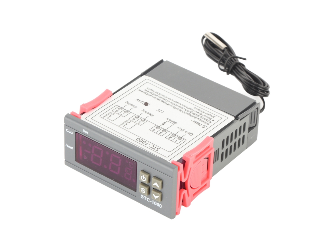 Controlador De Temperatura Digital Com Sensor Ntc Stc-100024v Para Resfriamento E Aquecimento