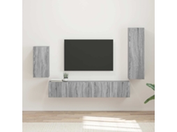 Vidaxl Conjunto De Móvel De Tv 4 Unid. Cinza Sonoma
