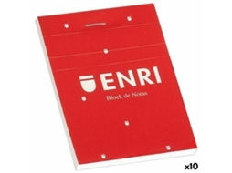 Bloco de Notas ENRI Vermelho 80 folhas