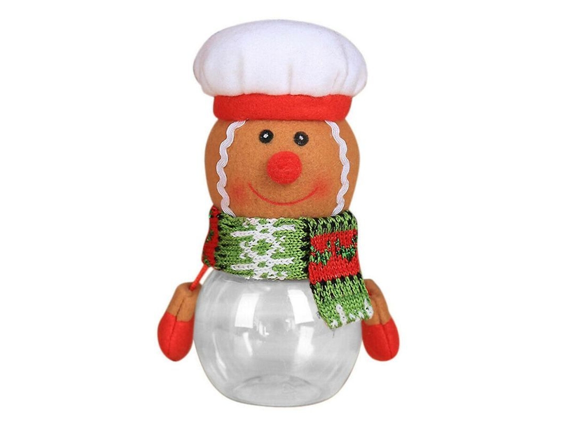 Jarra Para Doces De Natal Com Papai Noel E Elfo Armazenamento Decorativo Presente Para Crianças 1 Unidad Pan De Gengibre