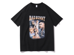 Rockinstone Bad Bunny - Hip Hop Rapper Bad Bunny Retro Style T-shirt(m)