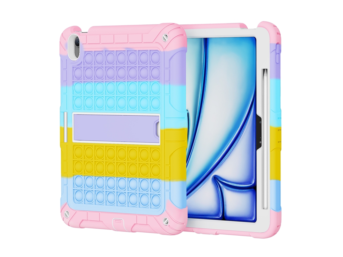 Capa De Silicone Resistente E Bordas Rosa E Coloridas