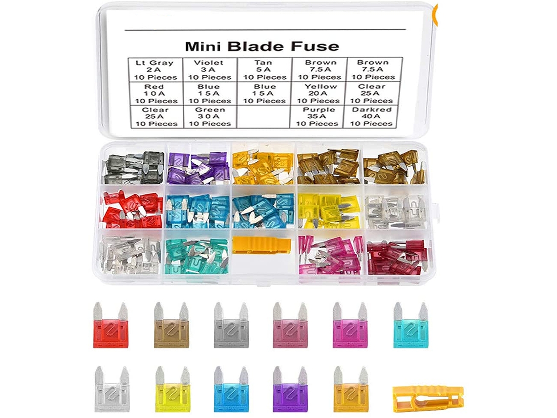 140 Mini Fusíveis Para Carro, Conjunto De Fusíveis Para Carro E Caminhão Com Bolsa De Armazenamento Slowmoose