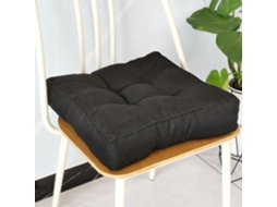 Conjunto De 2 Almofadas Quadradas Algodão Macio Com 9cm Espessura Para Cadeiras Jantar, Ideais Para Uso Interno E
