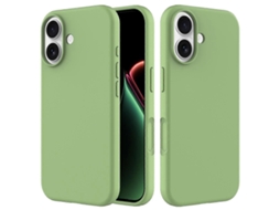 Capa De Silicone Líquido Para Iphone 17 - Capa Macia À Prova De Choque - Verde Claro jsr Mint G
