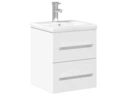 Armário de casa de banho com Lavatório embutido Branco MAISON EXCLUSIVE