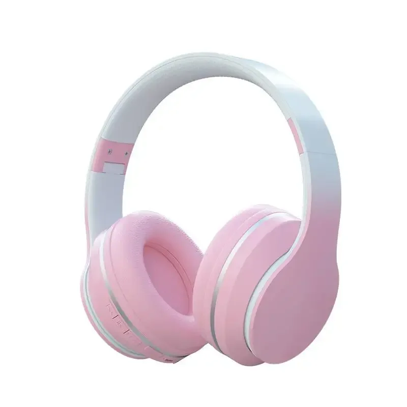 Fones de Ouvido Bluetooth com Microfone, em Degradê Rosa. MDUG