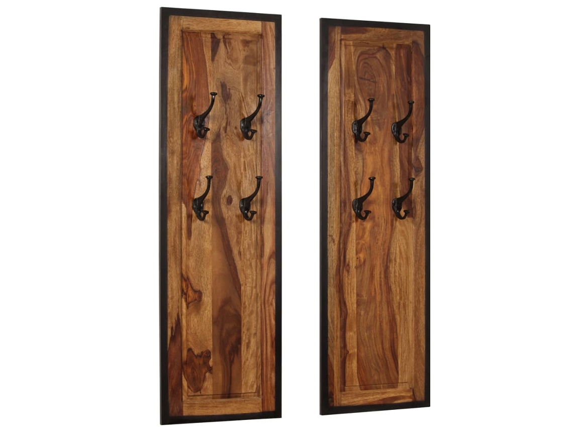 Conjunto 2 Bengaleiro VIDAXL Brown Wood