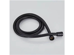 Suporte De Chuveiro Com Gancho, Preto Cromado, Em Latão Maciço, Rosca G1 2, Com Conector Para Mangueira Preta De 150cm