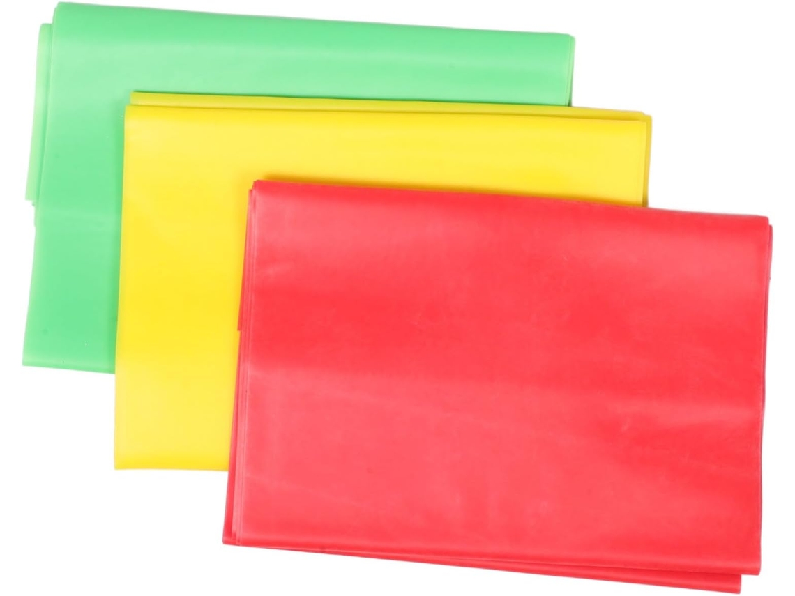 Conjunto De 3 Faixas Elásticas Resistência Para Exercícios Ioga, Pilates E Academia Em Casa