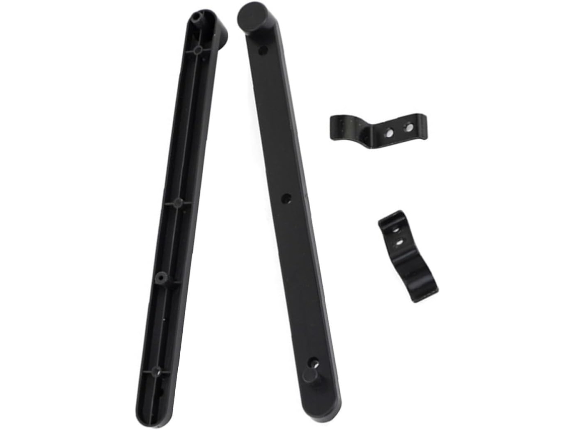 Trilho De Porta Articulado Com Montagem Lateral, Trilhos Ocultos Para Porta, 2 Peças, Preto