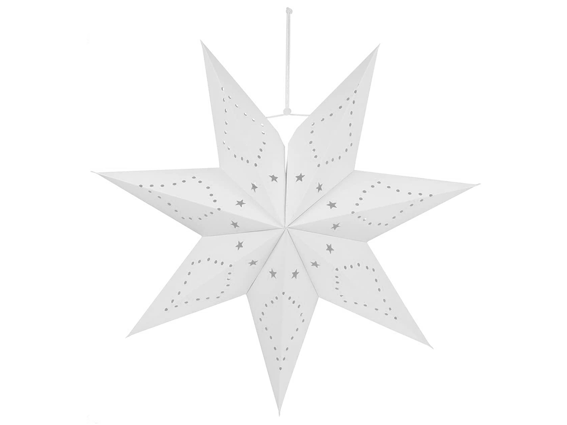 Pack de 6 Candeeiros de Teto Brancos com Estrela de 45cm em Laser LAXISCREED