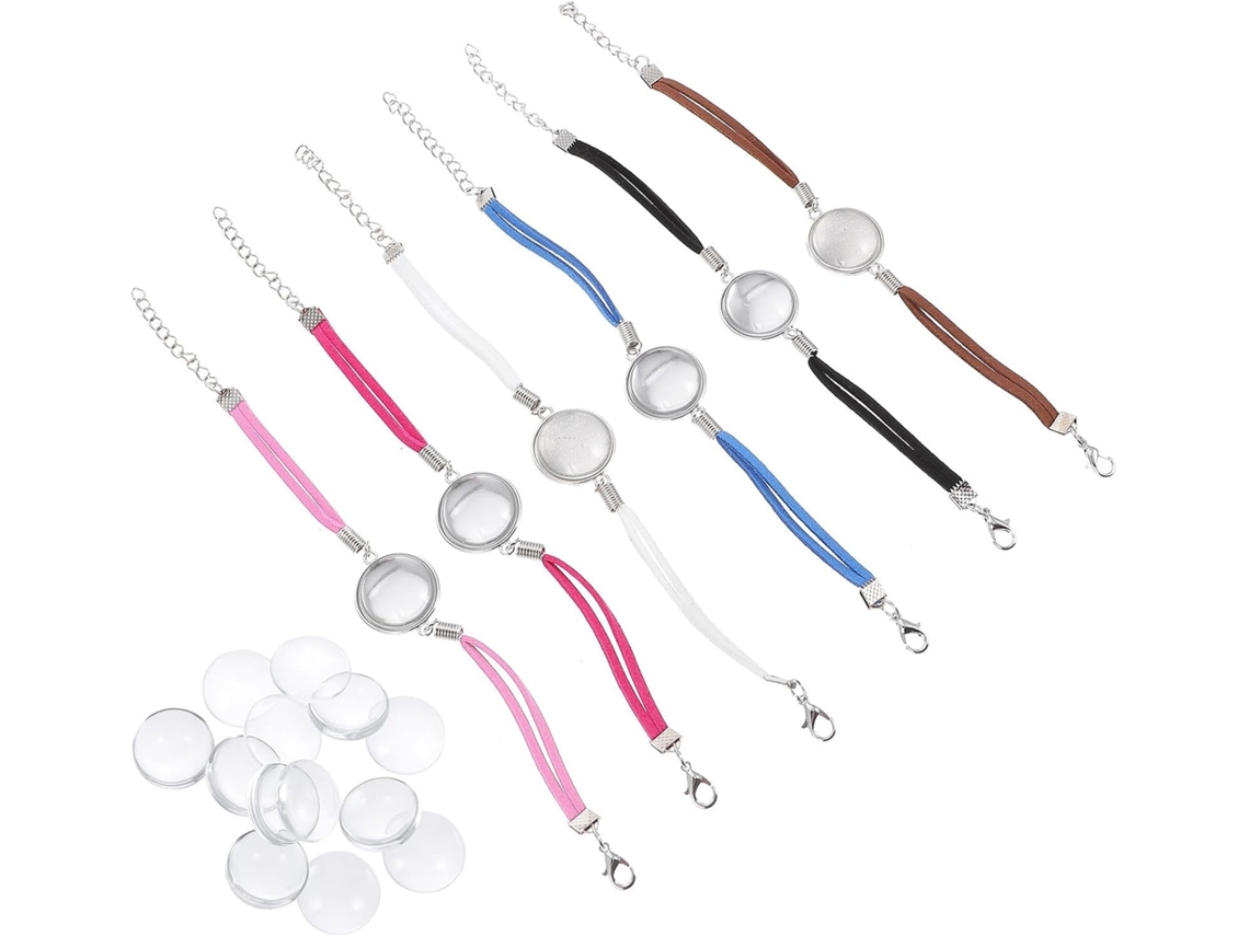 Kit De 12 Peças Para Fazer Pulseiras Diy Com Base De Bandeja