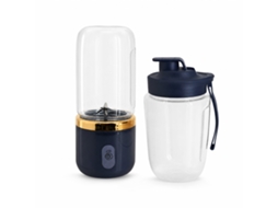 Liquidificadora Portátil Recarregável Azul Com 2 Copos, Misturador De Sumos Para Casa E Estudantes