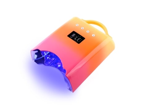 Luz de Cura de Unha Recarregável 78W com Temporizador de Exibição de Tempo de 4 Lcd Sensor Automático Laranja IKIKSO