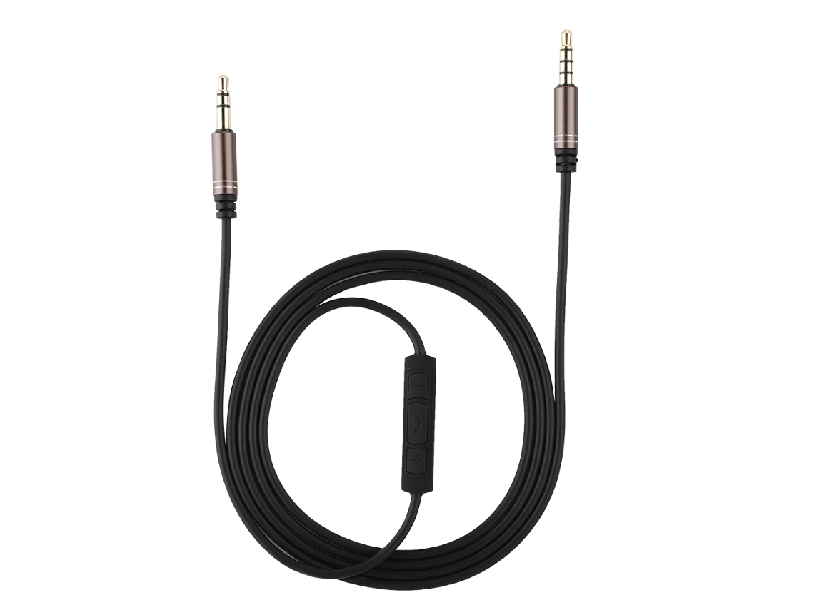 Cabo Auxiliar LAXISCREED 3.5mm Controle Microfone Marrom