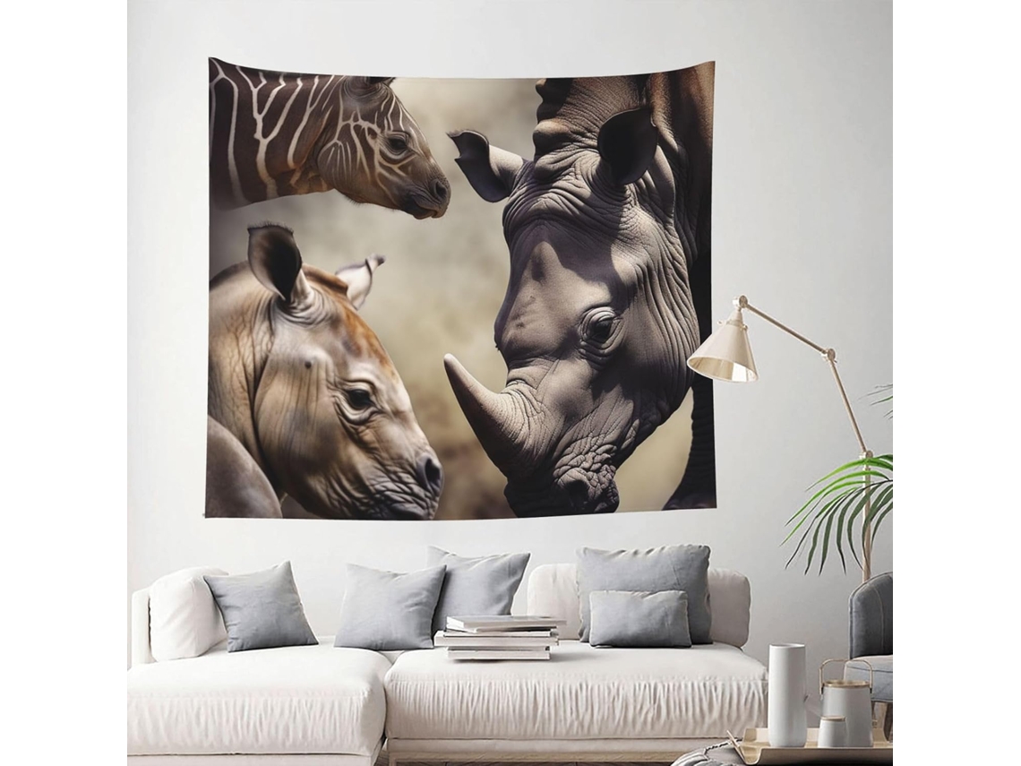 Tapeçaria Decorativa Pendurar Na Parede, Com Estampa Animais, Ideal Quarto E Sala Estar, 60 X 51 Polegadas 152 X 130