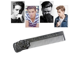 Pente De Barba De Aço Inoxidável Portátil Para Cabelo E Barba Com Design Multifuncional
