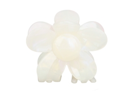 2026 pinza de Cabelo em Forma de Flor de Acetato Clamp Claw Clip para Mulheres e Meninas Cor Branco Crema