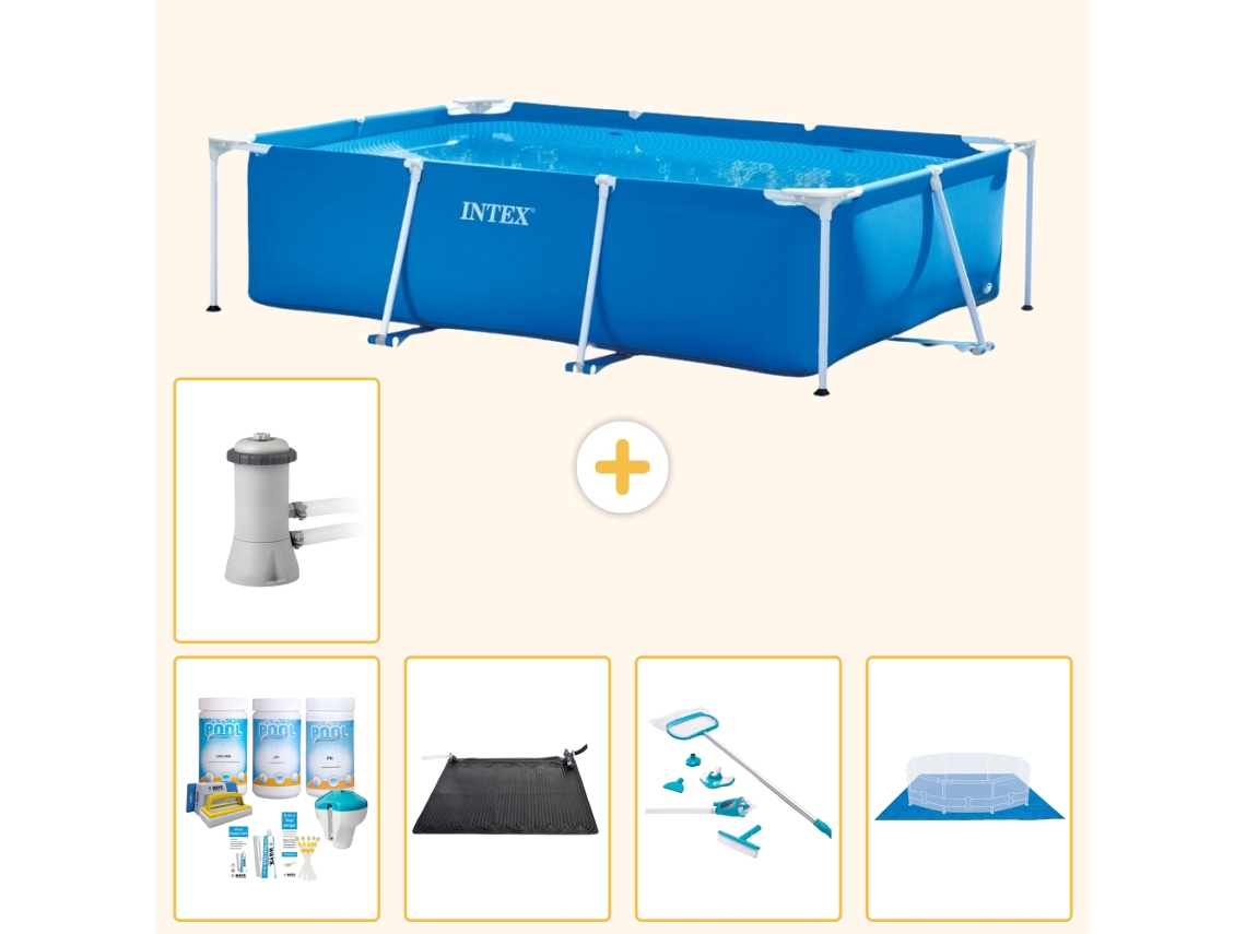 Intex Piscina Com Estrutura Retangular - 300x200x75 Cm - 6-peças S20834