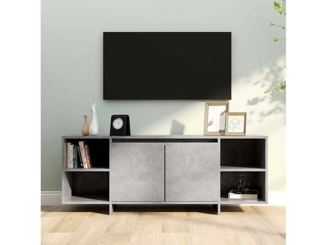 Vidaxl Móvel De Tv 130x35x50 Cm Aglomerado Cinzento Cimento