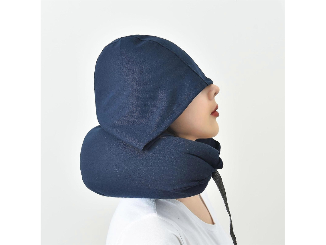 Almofada Formato U Muji, Almofada De Algodão Para Pescoço, Cervical, Lombar, Com Capuz, Cor Café, 165x67cm