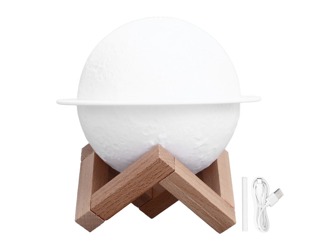 Rebe-humidificador Usb Planet 2 Em 1 200ml Difusor De Óleos Essenciais Luz Led Noturna Silencioso Mini Para Casa E Carro