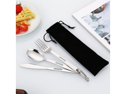 Talheres De Viagem De Aço Inoxidável Com 3 Peças Caixa De Armazenamento Portátil SUNNY SPACES