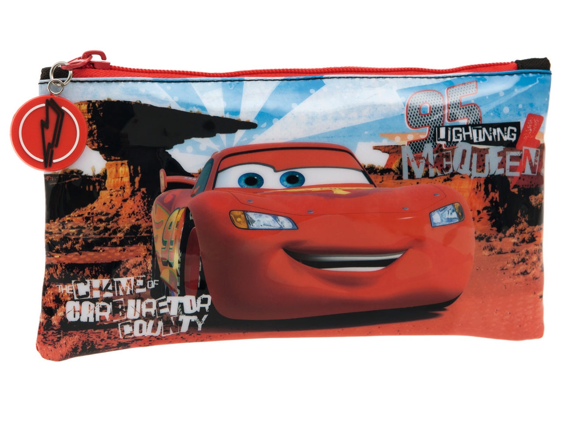 Estojo CARS 95 (12x21x3cm - Vermelho - Poliéster)