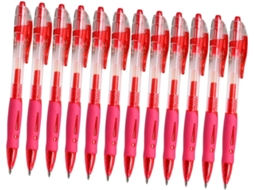 Conjunto De 12 Canetas Em Gel Exceart Com Botão Pressão, Portáteis
